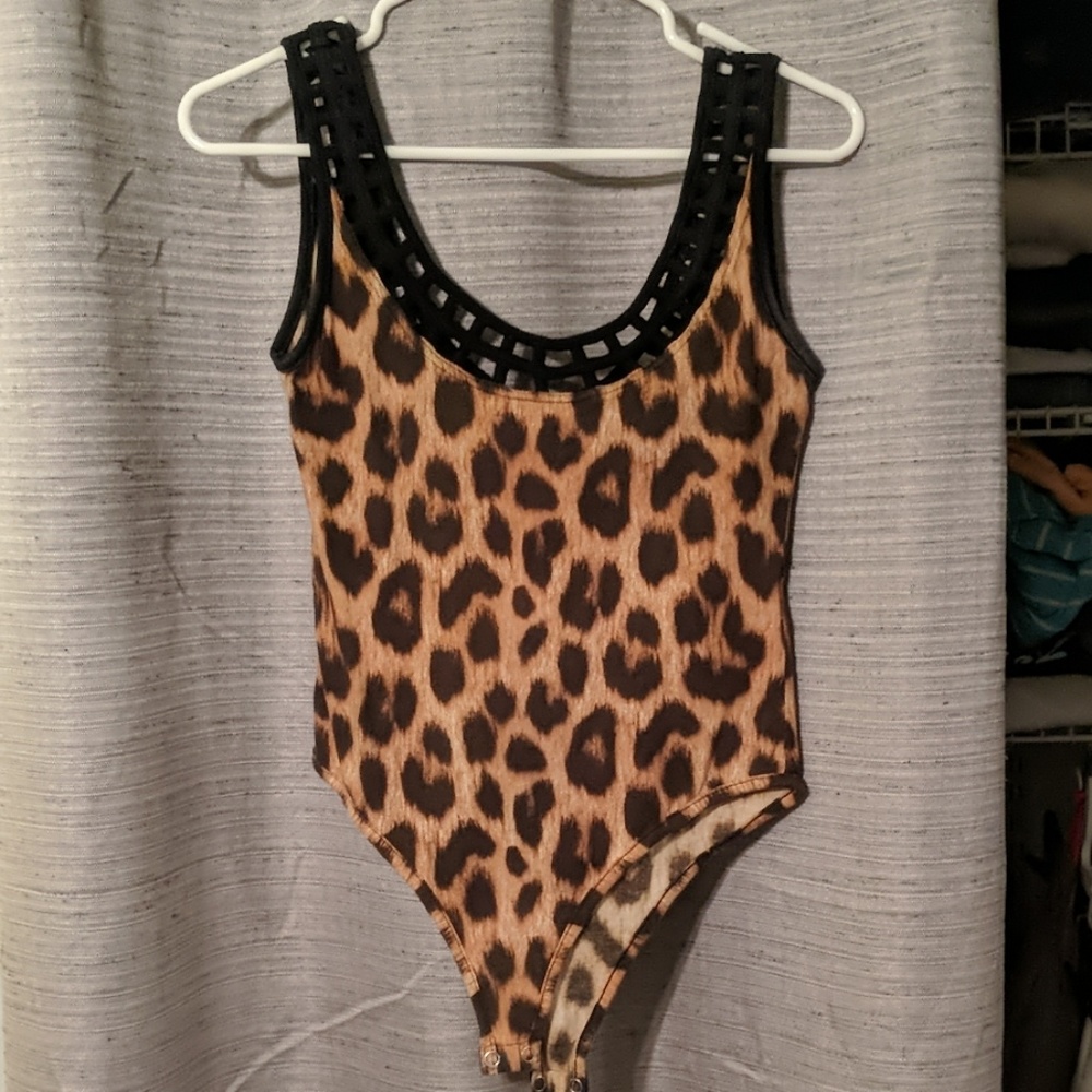 Leopard print bodysuit